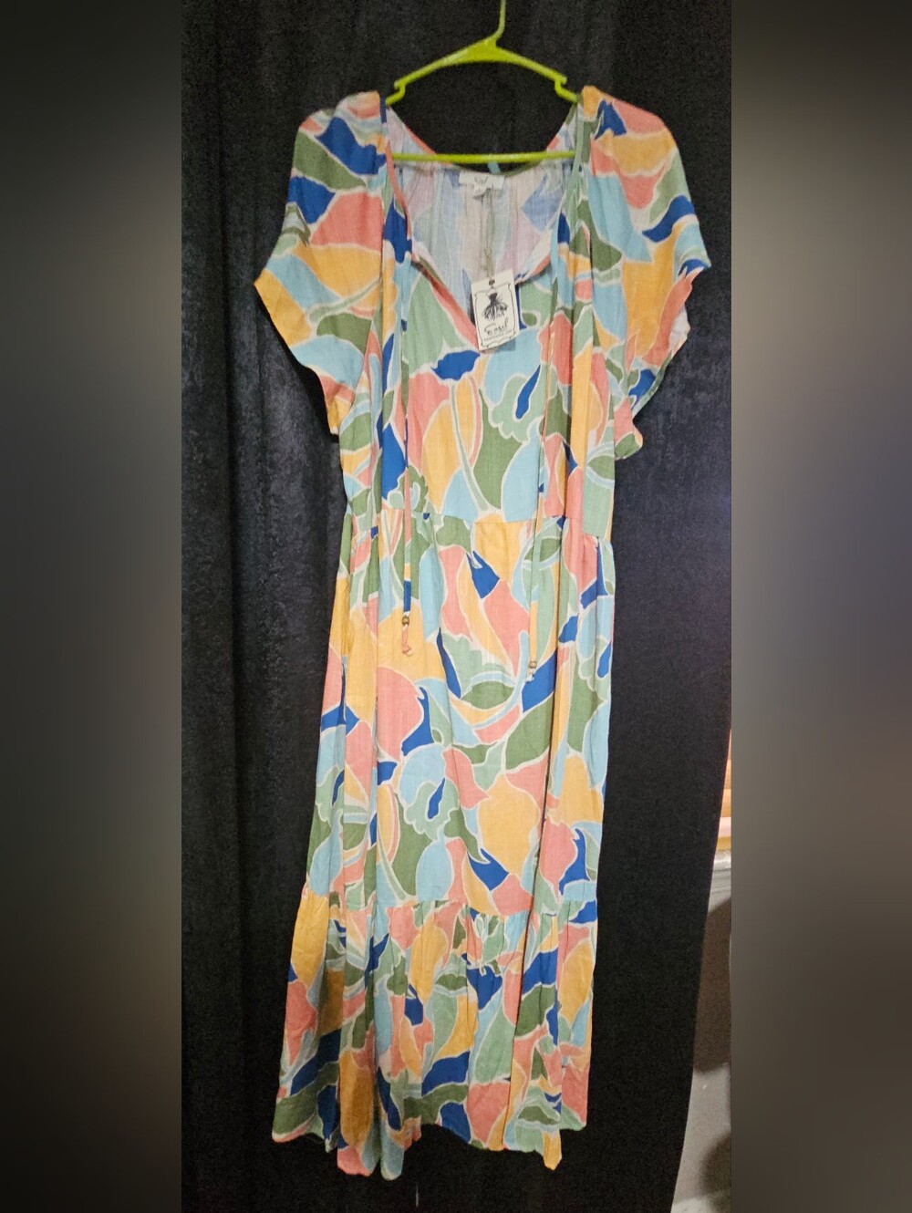 Easel Boho Multi-Color Printed Maxi Dress.Make me An OFFER